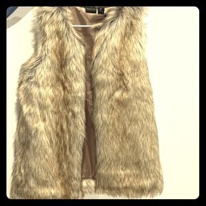 Faux fur vest.